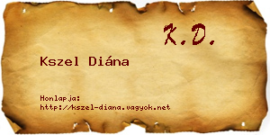 Kszel Diána névjegykártya